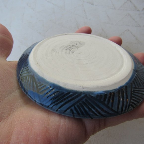 Handmade Sea Blue Fish Coaster or Trinket Dish - Picture 4 of 4